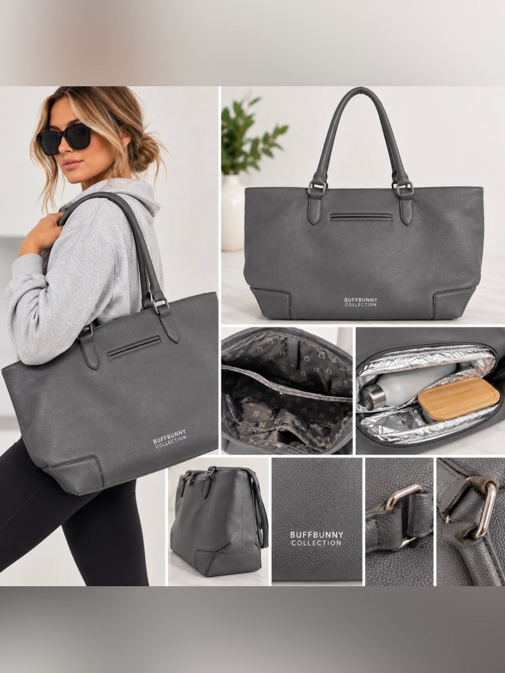 BuffBunny Game Changer Tote Black Insulated Cooler Work Gym Bag